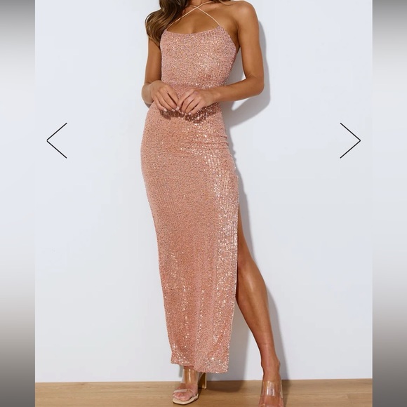 Hello Molly Rose Gold Maxi Dress - Picture 4 of 5